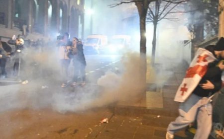 Rustaveli prospektində davam edən etiraz aksiyası zamanı iki media nümayəndəsi yaralanıb