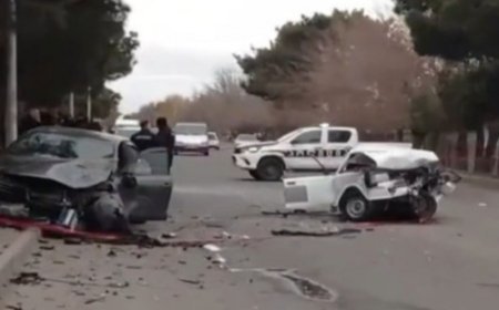 Qardabani rayonunda ağır yol qəzası-Video