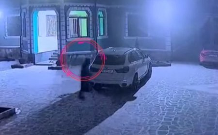 Qardabanidə iş adamının avtomobili yandırılıb - VİDEO