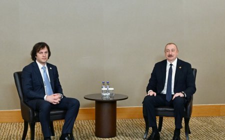 Prezident İlham Əliyev Antalyada Gürcüstanın Baş naziri ilə görüşüb
