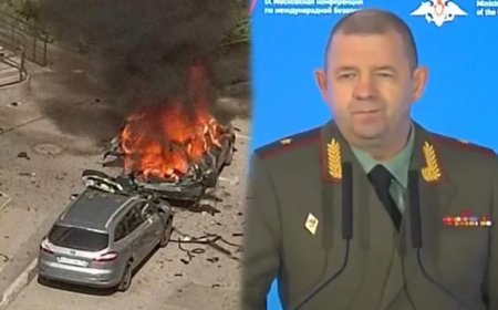 Rusiyada maşın partladıldı, general həlak oldu - Video