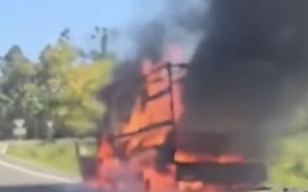 Yük maşını yanaraq külə döndü-VIDEO