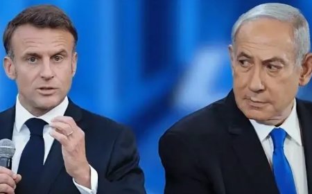 Netanyahu Makronu İsrailə buraxmadı