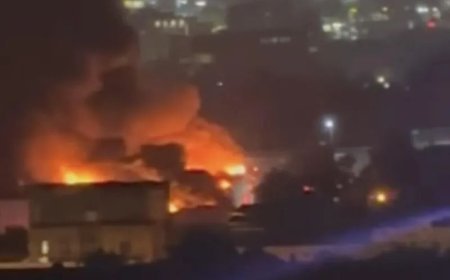 Tbilisidə anbar yanıb