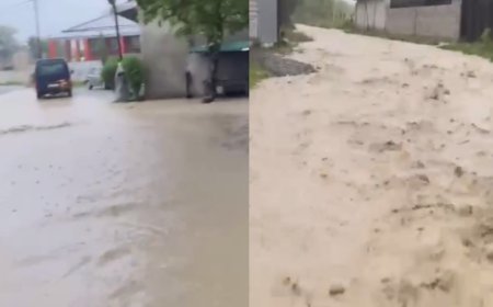 Laqodexidə güclü yağış və daşqın kəndləri su altında qoyub