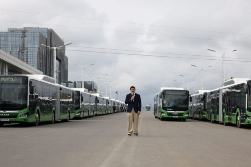Seçkilərdən bir həftə əvvəl Tbilisi meri yeni avtobusları xəttə buraxacaq