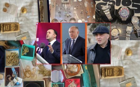 "Gürcü Arzusu"-nun keçmiş məmurlarının evindən külli miqdarda pul və qızıl külçələr çıxdı-VİDEO