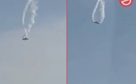 Gürcüstan-Azərbaycan sərhədində hərbi təyyarə düşüb-VİDEO