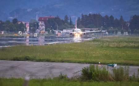 Güclü külək səbəbindən Batumi hava limanında bir neçə istiqamət üzrə uçuşlar dayandırılıb