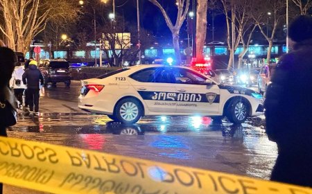 Tbilisidə avtomobil yanıb - bir nəfər həlak olub-VİDEO