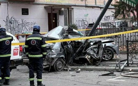 Tbilisinin mərkəzində ağır yol qəzası: Ölənlər var