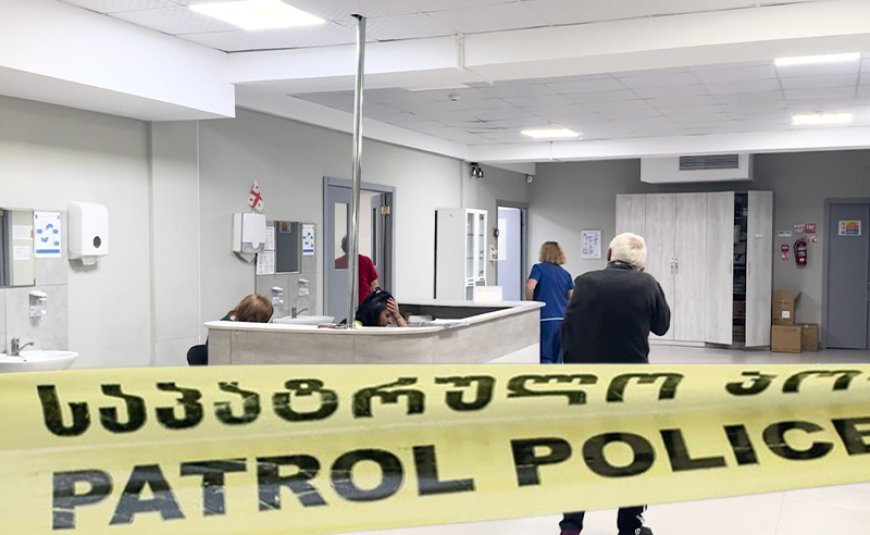 Kutaisidə tibb müəssisəsində gərgin anlar: Həkim özünü bıçaqlayıb