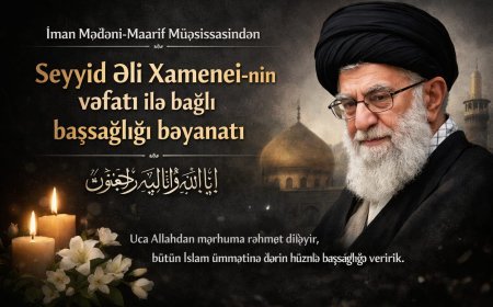 "İman" Müəssisəsi Seyyid Əli Xameneinin şəhadəti münasibətilə başsağlığı verdi