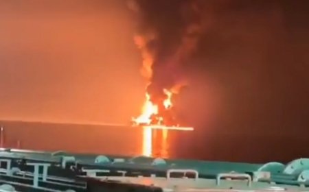 ABŞ tankeri BƏƏ sularında vuruldu - VİDEO