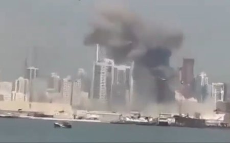 İran BƏƏ-dəki ABŞ hərbi bazasını belə vurdu - Video