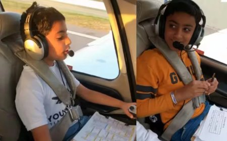 Kaliforniyada 11 yaşlı oğlanın təyyarə idarə etməsi gündəm oldu - VİDEO