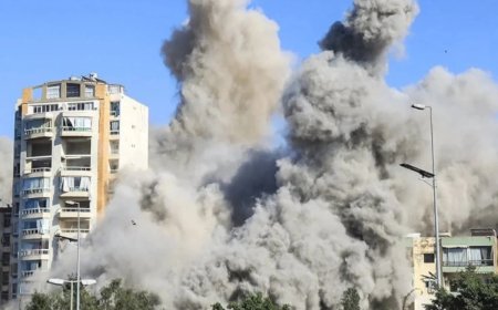 Beyrutda yaşayış binasına raket zərbəsi endirilib - ANBAAN GÖRÜNTÜ