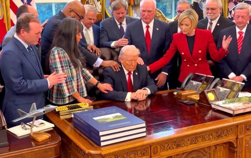 20-yə yaxın din xadimi ilə dua etdi - VİDEO