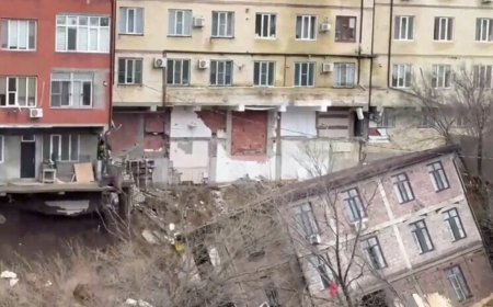 Mahaçqalada iki çoxmənzilli bina çökdü