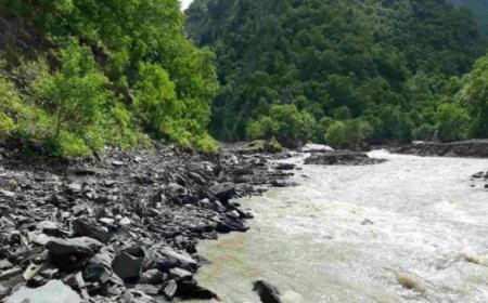 Alazani çayı magistral yolu basdı – Heretiskaridə nəqliyyat məhdudiyyəti-VİDEO