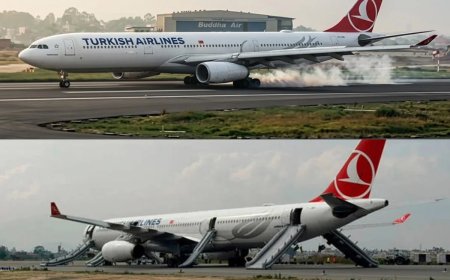 Türkiyə təyyarəsi Nepalda alovlandı, beynəlxalq uçuşlar təxirə salındı - VİDEO