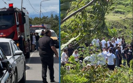 "Son zəng" faciəsi: Məktəblilərin olduğu avtomobil yüksəklikdən aşdı – Yaralılar var