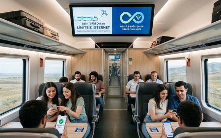 Bakı-Tbilisi qatarının sərnişinləri limitsiz internetlə təmin ediləcək