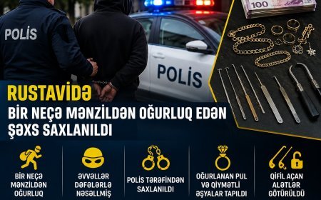 Rustavidə silsilə mənzil oğurluqlarının üstü açıldı