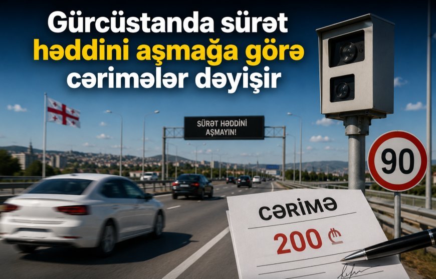 Gürcüstanda sürət həddini aşmağa görə cərimələr dəyişir