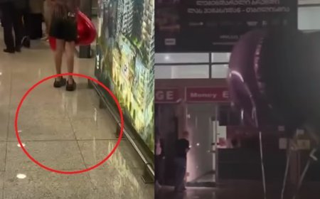 Tbilisidə leysan yağış aeroportu su basdı- Video