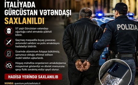 İtaliyada Gürcüstan vətəndaşı saxlanıldı