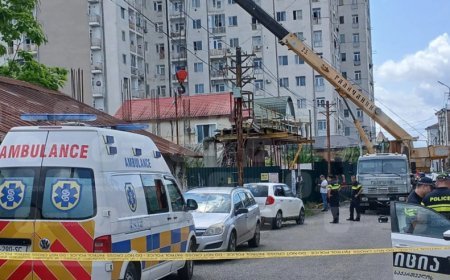 Kutaisidə konstruksiyanın altında qalan 30 yaşlı gənc öldü