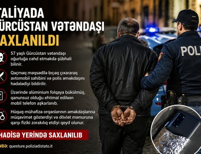İtaliyada Gürcüstan vətəndaşı saxlanıldı