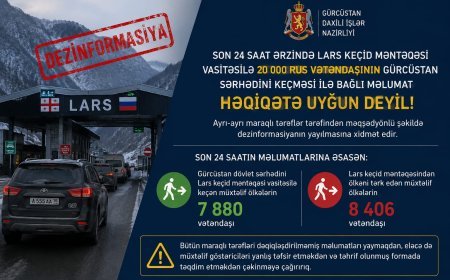 DİN-dən Lars keçid məntəqəsi ilə bağlı bəyanat