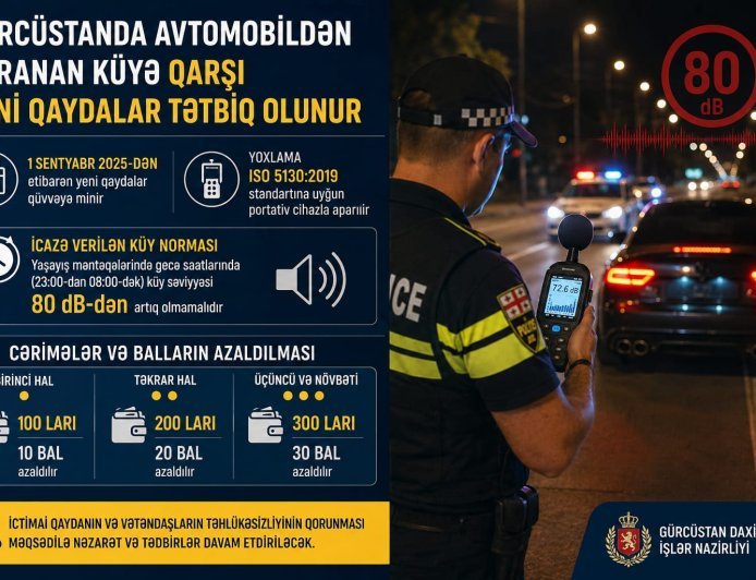 Avtomobillərdə yüksək səsə görə cərimələr başlayır