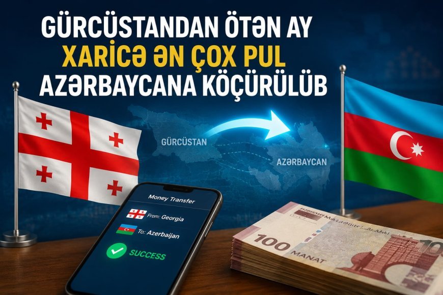 Gürcüstandan ötən ay xaricə ən çox pul Azərbaycana köçürülüb