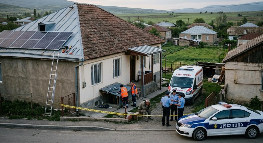 Marneulidə günəş paneli quraşdıran kişi damdan yıxılaraq öldü
