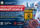 Azərbaycanda xüsusi karantin rejiminin müddəti uzadılıb
