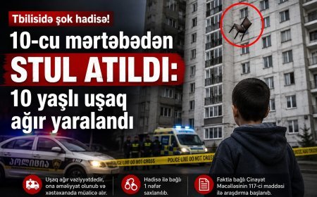 10-cu mərtəbədən atılan stul faciəyə səbəb oldu
