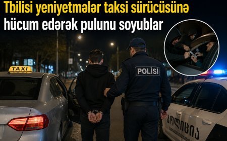 Tbilisidə yeniyetmələr taksi sürücüsünü soyublar: biri saxlanılıb
