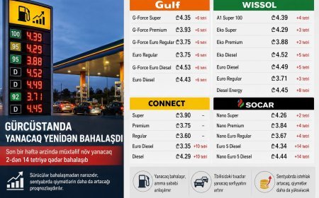 Gürcüstanda yanacaq yenidən bahalaşdı