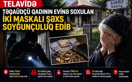 Tək yaşayan 75 yaşlı qadını bağlayaraq 7 min lari və qızıllarını apardılar