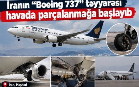 Təyyarə havada parçalanmağa başladı - VİDEO