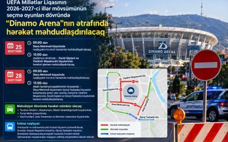 "Dinamo Arena" ətrafında hərəkət məhdudlaşdırılacaq