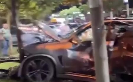 Varkətilidə səkkiz avtomobili bir-birinə çırpılıb--VİDEO