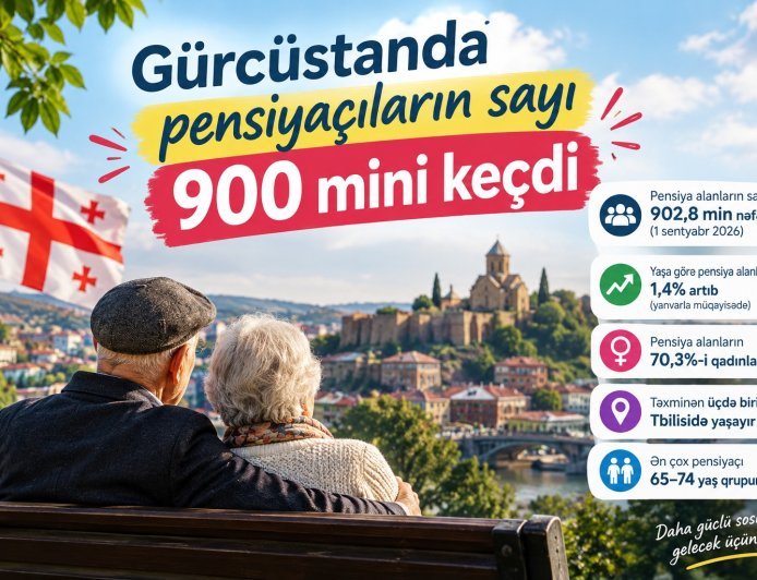 Gürcüstanda pensiyaçıların sayı rekord həddə çatıb