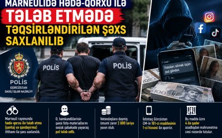 Marneulidə şantaj yolu ilə pul tələb edən şəxs saxlanılıb