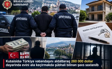 Kutaisidə Türkiyə vətəndaşını aldadaraq 260 min dollarlıq daşınmaz əmlaka sahib çıxan şəxs saxlanılıb