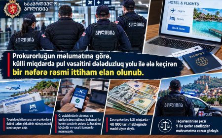 Özünü turizm şirkətinin nümayəndəsi kimi təqdim edərək 40 min lari mənimsəyən şəxsə ittiham elan olunub