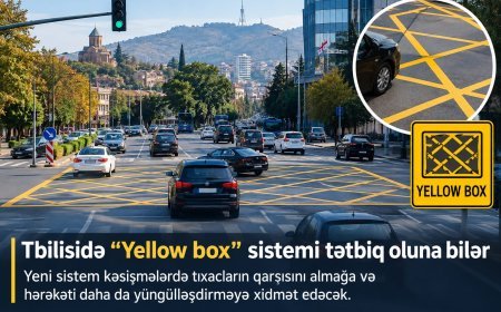 Tbilisidə kəsişmələrdə "Yellow box" sisteminin tətbiqi başlana bilər